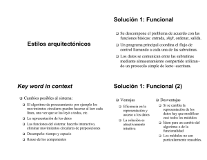 Estilos arquitectónicos Key word in context Solución 1