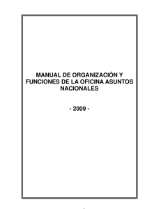 manual de organización y funciones de la oficina asuntos nacionales