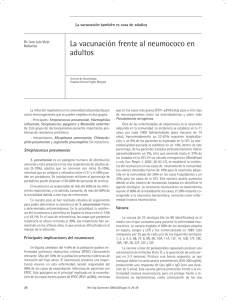 La vacunación frente al neumococo en adultos