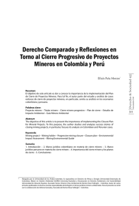 Derecho Comparado y Reflexiones en Torno al Cierre Progresivo