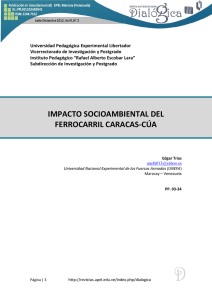 IMPACTO SOCIOAMBIENTAL DEL FERROCARRIL CARACAS-CÚA
