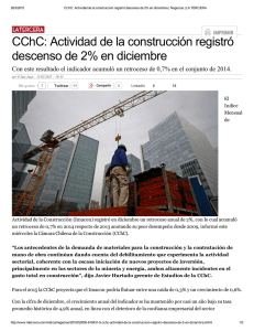 CChC: Actividad de la construcción registró descenso de 2% en