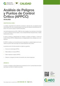 Análisis de Peligros y Puntos de Control Crítico (APPCC)
