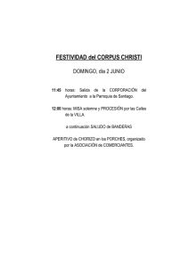 FESTIVIDAD del CORPUS CHRISTI - Ayuntamiento de PUENTE LA