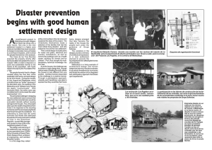 Disaster prevention begins with good human settlement