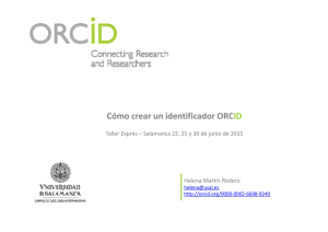 Cómo crear un identificador ORCID