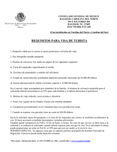requisitos para visa de turista - Secretaría de Relaciones Exteriores