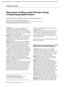 Meta-Analysis of Efficacy of Anti-TNF Alpha Therapy in Ankylosing
