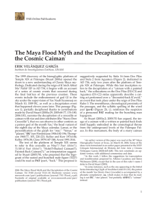 The Maya Flood Myth and the Decapitation of the