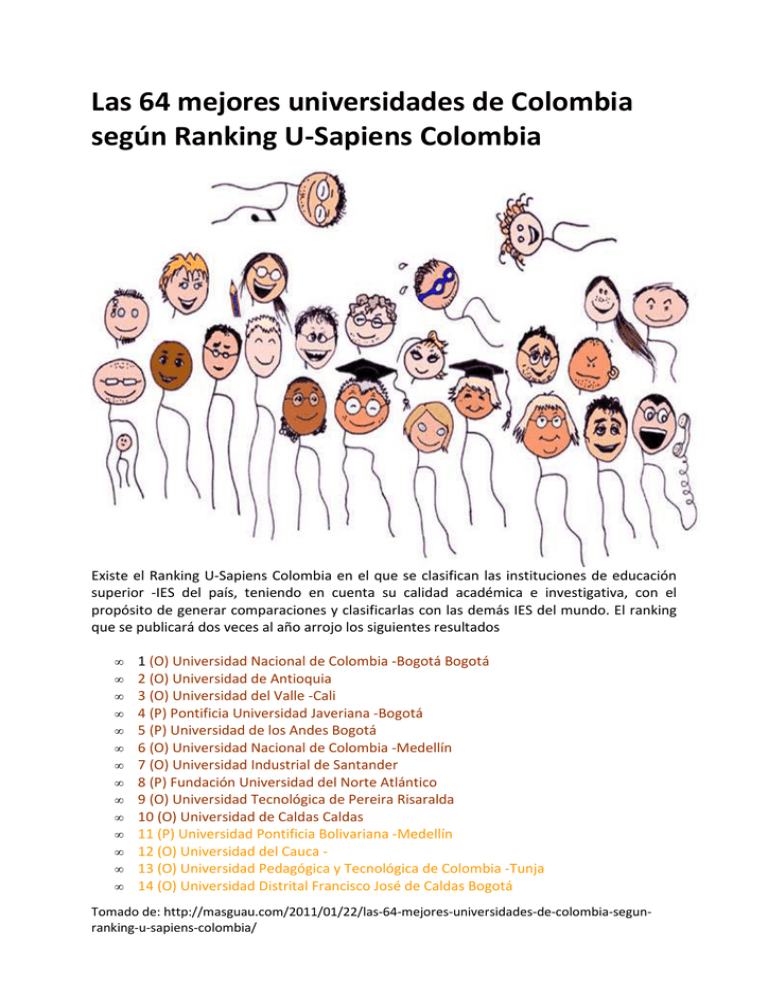 Las 64 Mejores Universidades De Colombia Según Ranking U