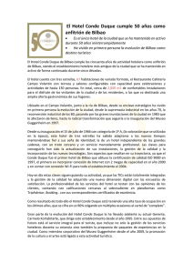 nota prensa 50 ANIVERSARIO HOTEL CONDE DUQUE BILBAO