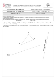 Examen Selectividad Valencia Dibujo Tecnico 2011 (Opcion A)