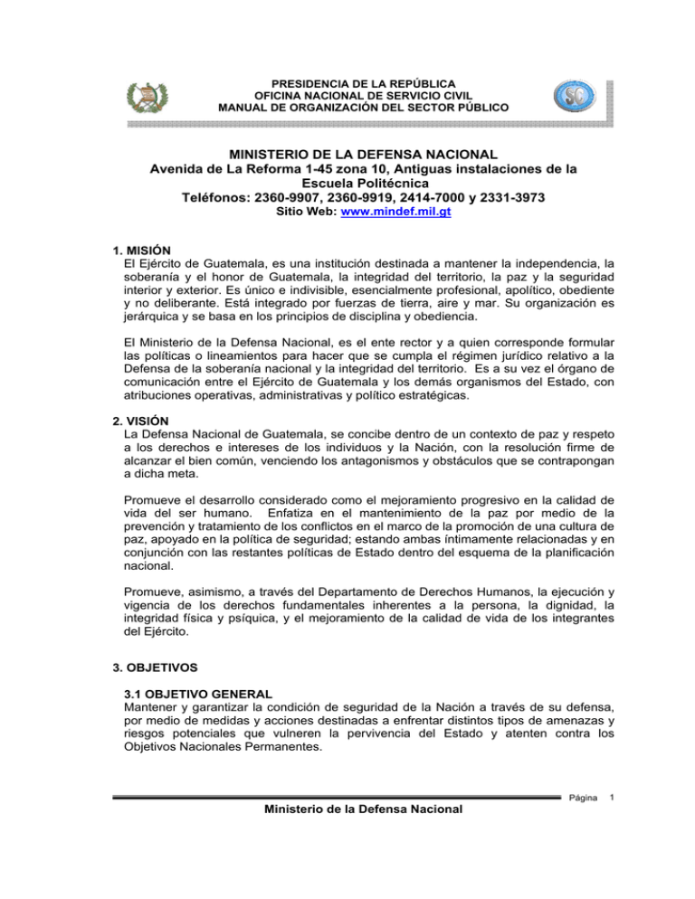 Ministerio de La Defensa Nacional