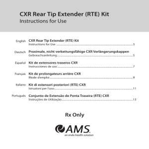 CXR Rear Tip Extender (RTE) Kit - AMS Labeling Reference Library