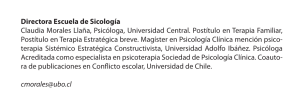 Directora Escuela de Sicología Claudia Morales Llaña, Psicóloga