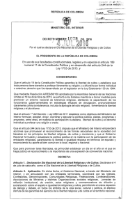 Decreto 1079 de 4 de julio de 2016