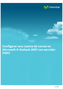 Configurar una cuenta de correo en Microsoft ® Outlook