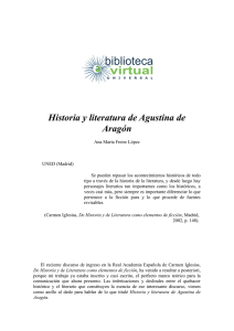 Historia y literatura de Agustina de Aragón