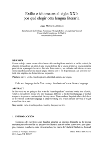 Exilio e idioma en el siglo XXI: por qué elegir otra lengua literaria