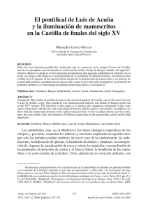 El pontifical de Luis de Acuña y la iluminación de manuscritos en la
