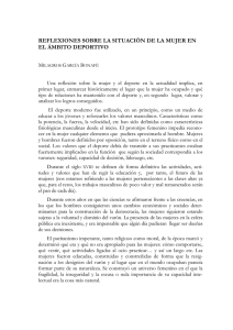 Reflexiones sobre la situación de la mujer en el ámbito