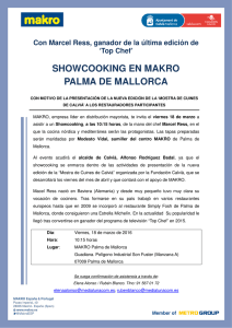 SHOWCOOKING EN MAKRO PALMA DE MALLORCA