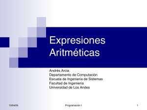 Expresiones Aritmeticas