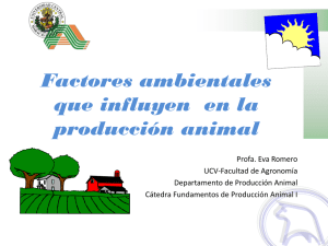 Factores ambientales que influyen en la producción animal
