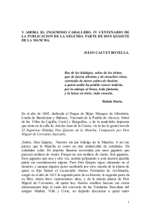 Y ahora el ingenioso caballero. IV centenario de la publicación de la