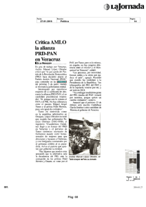 Critica AMLO la alianza PRD PAN en Veracruz