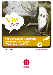 Pdf. Bases XXI Concurs de Fotografia dels Parcs del Garraf, d