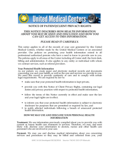 notice of patient/client privacy rights this notice describes how health