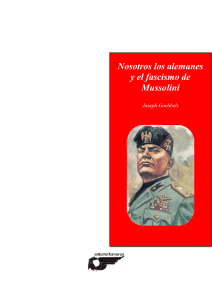Nosotros los alemanes y el fascismo de Mussolini