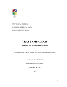 TRAS BAMBALINAS - Repositorio Académico