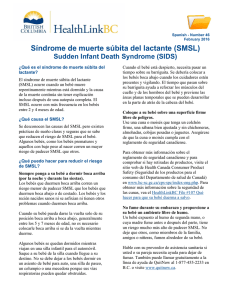 Síndrome de muerte súbita del lactante (SMSL)