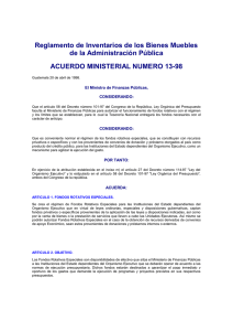 acuerdo ministerial 13-98 - Ministerio de Finanzas Públicas