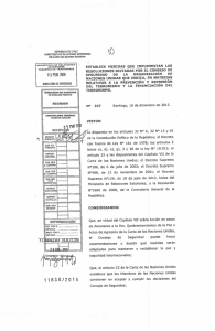 Page 1 REPUBLICA DE CHILE MINISTERIO DE RELACIONES