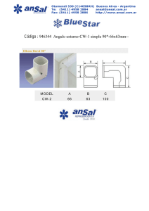 Código : 946344 Angulo externo-CW-1 simple 90*-66x63mm