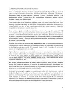 La UCC ante oportunidades y desafíos de crecimiento Mons. Carlos