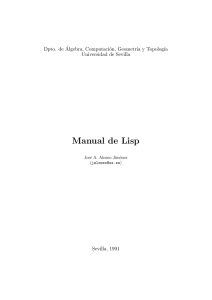 Manual de Lisp - Dpto. Ciencias de la Computación e Inteligencia