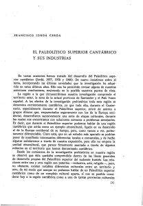 el paleolítico superior cantábrico y sus industrias