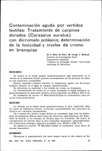 Contaminación aguda por vertidos textiles: Tratamiento de carpines