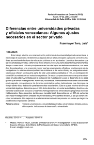 Diferencias entre universidades privadas y oficiales venezolanas