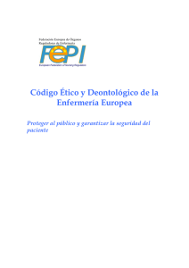 Código Ético y Deontológico de la Enfermería Europea