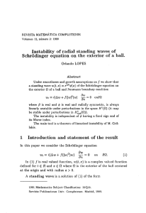 Instability of radial standing waves of Schr¿iclinger equation on the