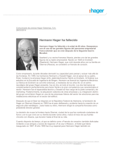 Hermann Hager ha fallecido