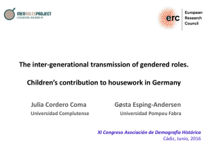 The inter-generational transmission of gendered housework