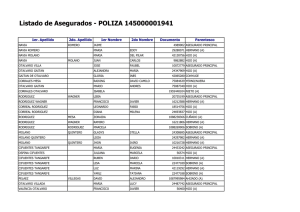 Listado de Asegurados - POLIZA 145000001941