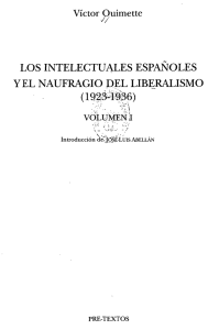 los intelectuales españoles y el naufragio del liberalismo