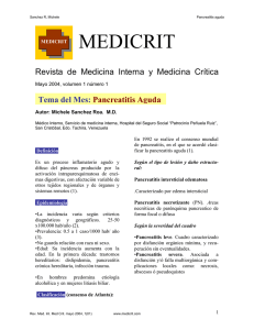 Pancreatitis aguda - MEDICRIT Revista de Medicina Crítica